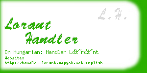 lorant handler business card